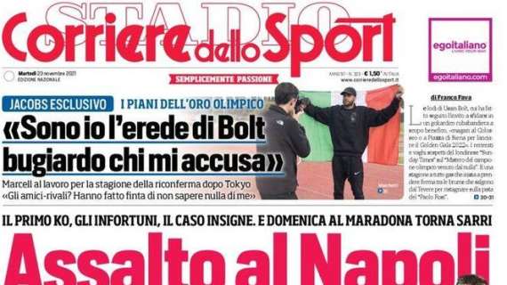 L'apertura del Corriere dello Sport: "Assalto al Napoli"
