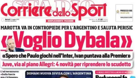 L'apertura del Corriere dello Sport sul futuro Joya-Inter: "Voglio Dybala"