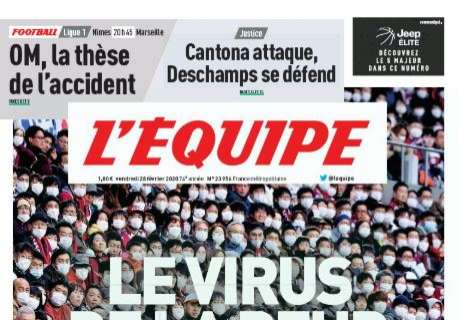 L'Equipe: "Il virus della paura: da Milano a Tokyo il Coronavirus minaccia lo sport"