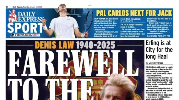 Le aperture inglesi - United, addio a Denis Law. City, Haaland rinnova per 10 anni