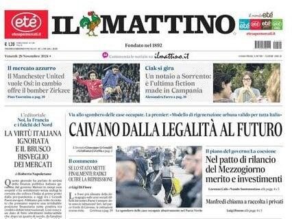 Il Mattino titola oggi: "Il Manchester United vuole Osi: in cambio offre Zirkzee"