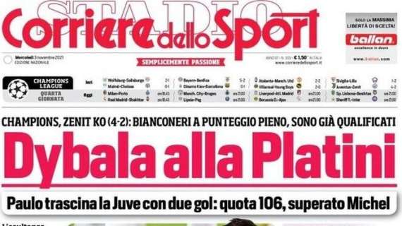 L'apertura del Corriere dello Sport: "Dybala alla Platini"