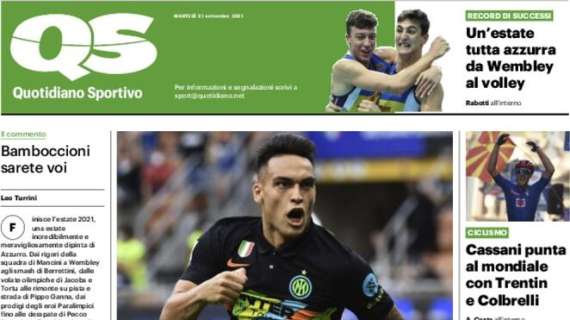 Il QS quest'oggi in apertura sui nerazzurri a Firenze: "Inter, esame di sorpasso"