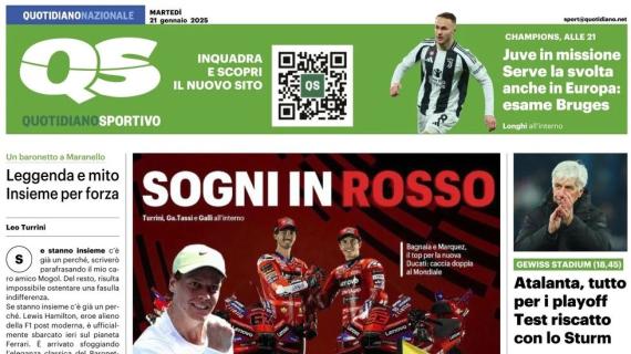 QS suggerisce in prima pagina: "Inter e Milan, la differenza è (anche) nei gol"