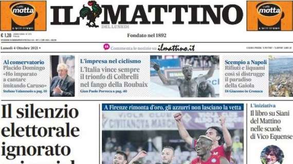 Il Mattino in prima pagina sul Napoli: "I settebelli"