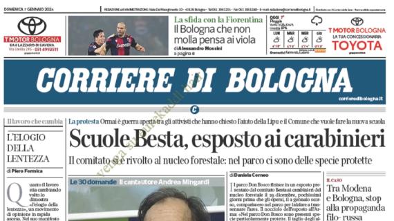 Martedì la Coppa Italia, Corriere di Bologna: "Il Bologna che non molla pensa ai viola"