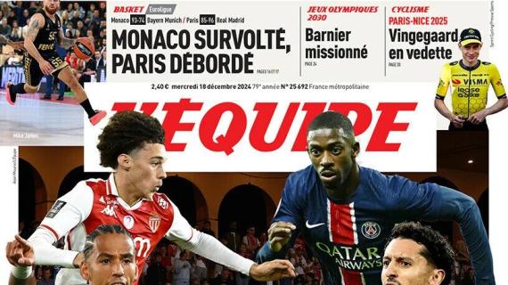 Luis Enrique insidiato dal Monaco, L'Equipe in prima pagina: "PSG, duello da non perdere"