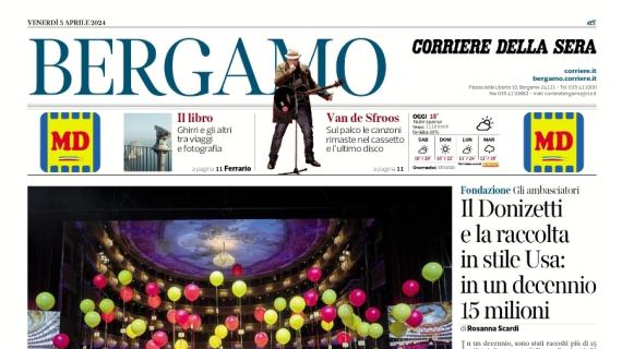 L'apertura del Corriere di Bergamo sulla Dea: "Estate a Cagliari, inverno a Liverpool"