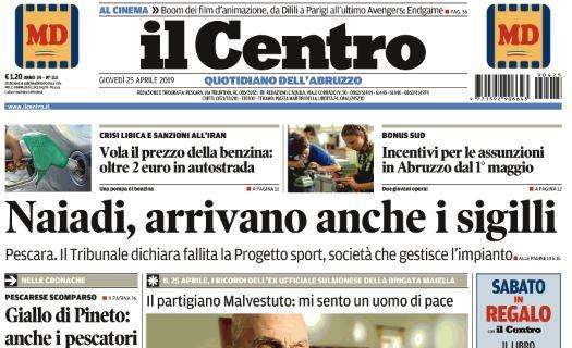 Il Centro: "Pescara-Verona, sale la febbre". Pillon ne recupera 6