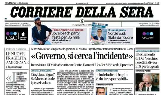 Il Corriere della Sera apre con il futuro di Dybala: "Anche il Napoli si iscrive all'asta"