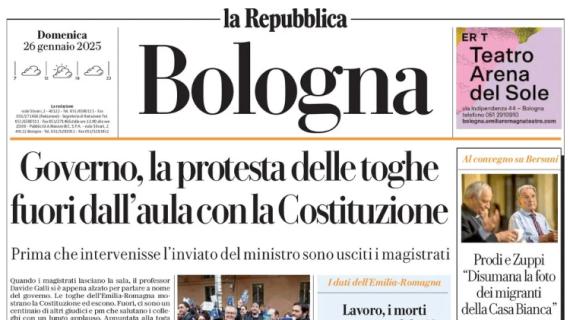 La Repubblica (ed. Bologna): "Una magia di Dominguez, il Bologna pareggia a Empoli"