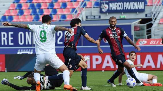 Bologna e Sassuolo gemelle per precedenti e punti in classifica