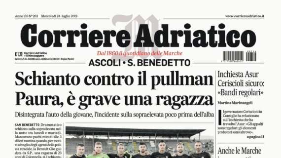 Il Corriere Adriatico: "Ascoli, ecco i primi gol". Bene Scamacca