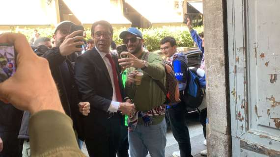 TMW - Pranzo UEFA a Milano prima di Inter-Benfica: le immagini dell'arrivo di Rui Costa