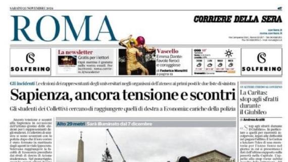 Corriere della Sera (ed. Roma) titola sui giallorossi: "Ranieri III, il ritorno comincia a Napoli"