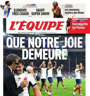 La prima pagina de L'Equipe titola sulla Nazionale: "I nuovi capitani dei Bleus"