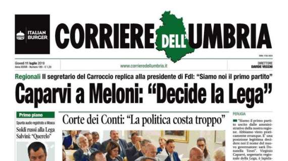 Corriere dell'Umbria: "Quattro colpi, Perugia scatenato"