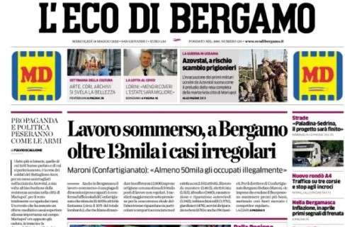 L'Eco di Bergamo sull'Atalanta: "Sartori va a Bologna, arriva D'Amico. Muriel salta l'Empoli"