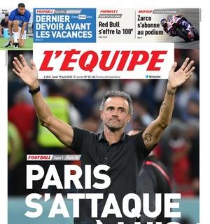 Luis Enrique verso il PSG. L'Equipe titola pin prima pagina: "Parigi si attacca a Luis"