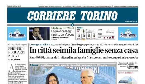 La prima del Corriere di Torino sui bianconeri: "La Juve di Allegri riparte col Verona"
