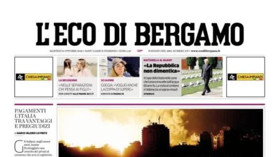 L'Eco di Bergamo apre: "Atalanta col fiatone, ma può sorridere". Buon avvio per Gasperini