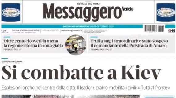 Messaggero Veneto: "L'Udinese va sotto col Milan, poi rimonta e sfiora il colpaccio"