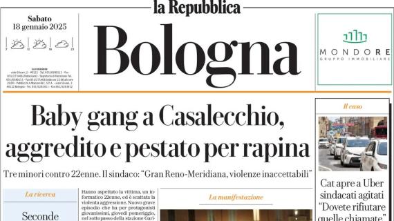 L'apertura di Repubblica (Bologna): "Il Monza alle 15 al Dall'Ara. Italiano cambia mezzo Bologna" 