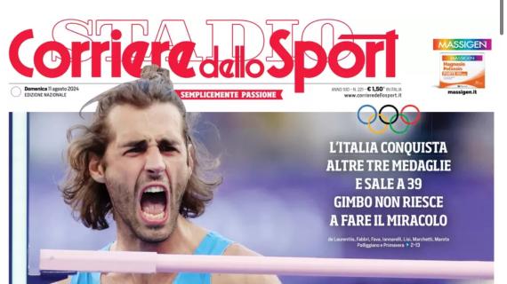 L'apertura del Corriere dello Sport: "Roma bella a metà"