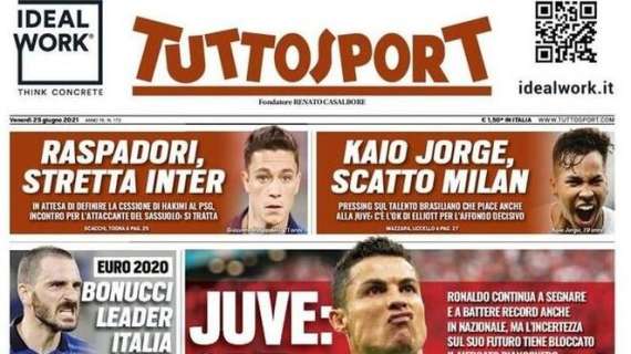 L'apertura di Tuttosport: "Juve: CR7, deciditi". Il mercato dipende anche dal portoghese
