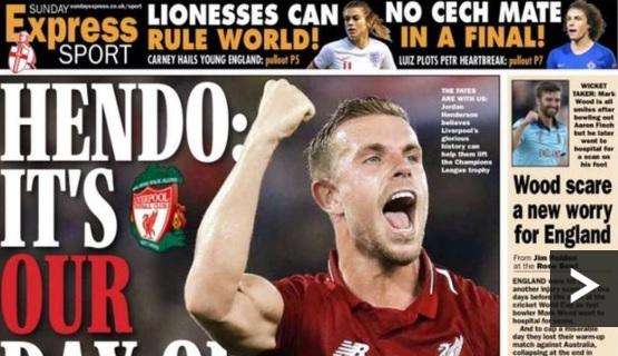 Liverpool, The Express: "Hendo: è il nostro giorno del destino"