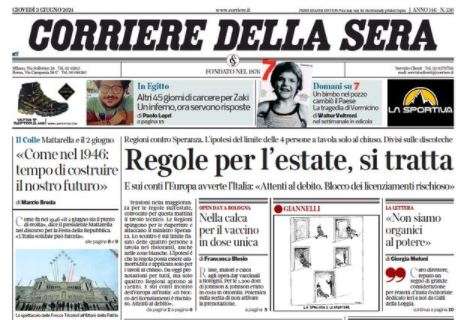 Corriere della Sera sui 26 convocati dell'Italia: "Tesoro Nazionale"