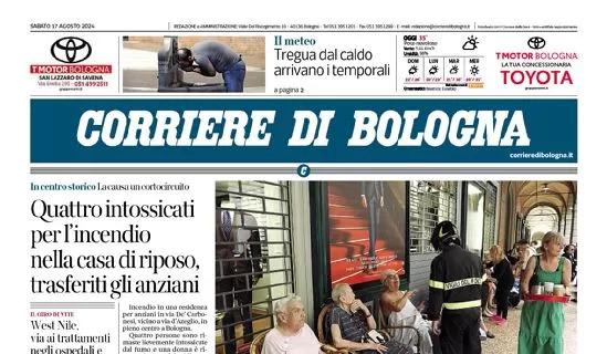 Il Corriere di Bologna in prima pagina: "Ecco Miranda, il terzino oro olimpico che fa pure gol"