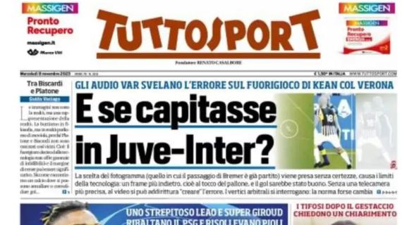 La prima pagina di Tuttosport sulla Champions: "Parbleu Milan"