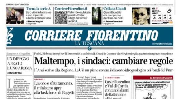 Corriere Fiorentino: "Zero vittorie fuori casa e con le piccole, a Lecce è sfida ai tabù"