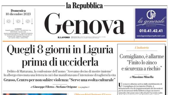 La Repubblica-Genova: "La carica di Gilardino. Ritrova il vero Genoa e cerca l’impresa"