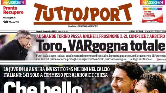 Tuttosport apre in prima pagina: "Che bello il Viola Park, l'ha pagato la Juve"