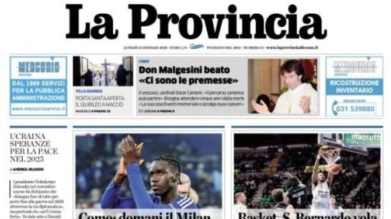 Como all'esame Milan, La Provincia in prima pagina: "Paz ko, Dia dall'inizio"