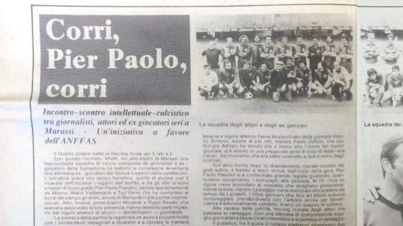 “Smisuratamente pazzamente Pasolini”: docu sulla passione per il calcio del regista e scrittore