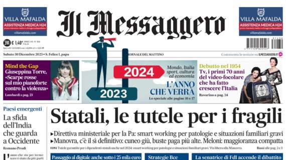 Il Messaggero in prima pagina: "Castellanos-Isaksen, è rimonta Lazio"