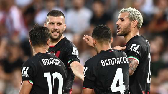 Il Milan ribalta la partita in 3': Théo su rigore e Rebic, rossoneri avanti 2-1 sull'Udinese al 15'