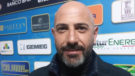 Carrarese, Calabro: "Siamo vivi e abbiamo voglia. Nessun episodio ci è andato a favore"