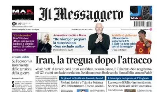 Il Messaggero in prima pagina: "Ci pensa il Mago: la Lazio si riaccende"