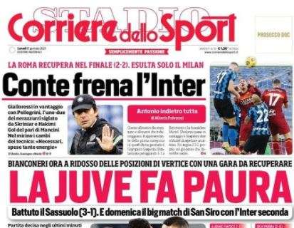 L'apertura del Corriere dello Sport: "La Juve fa paura"