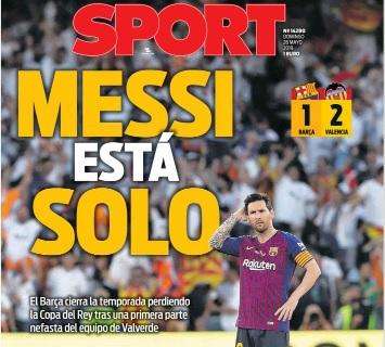 Barcellona sconfitto in Coppa del Re, Sport: "Messi è solo"