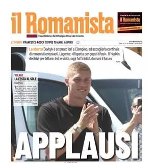 Il Romanista apre sull'attacco della Roma: "Applausi Dovbyk, Abraham apre al Milan"