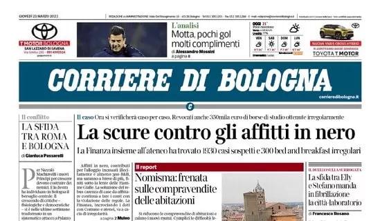 Corriere di Bologna sui rossoblù: "Motta, pochi gol e molti complimenti"