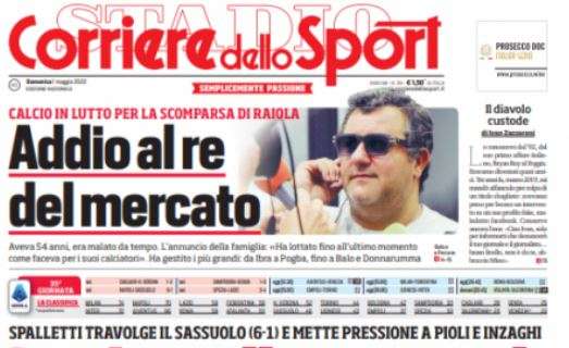 L'apertura del Corriere dello Sport sulla corsa per lo Scudetto: "Occhio alle trappole"