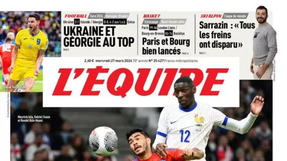 Francia ok in amichevole contro il Cile, L'Equipe in prima pagina: "Il blu ci riesce"