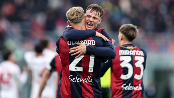 Odgaard, magic-moment: altro gol su assist di Miranda, Bologna avanti con la Lazio