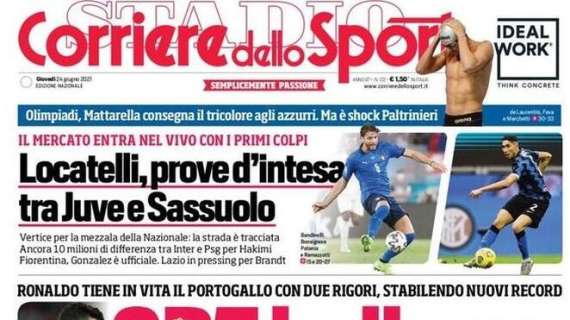 L'apertura del Corriere dello Sport: "CR7 bellezze". Ronaldo porta il Portogallo agli ottavi